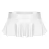 Urban Sexy Dresses Sexy Glossy Ruffled Skirt Womens Mini Skirt Short Skirt Shiny Low Tail Pleated Rock Miniskirts Clubwear Bikini Bottoms Cover Up 240403