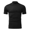 Herren T -Shirts Männliche Sommermännchen Slimming Fit Hemd Bluse Rollkragenpack