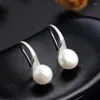 Dangle Ohrringe Hongye Opal für Frauen natürliche Perlen Sterling Silber 925 Klassische süße weibliche Brincoos Fein Schmuck Damen Geschenke
