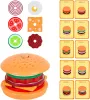 Montessori Wooden Burger Stacking Toys for Toddlers and Kids Preschool Educational Toys Fine Motor Skill Toy