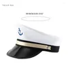 Berets Nautics Hat For Adult Role Play Halloween Party Cosplay TopHat Stage Performances Navy Headwear XXFD
