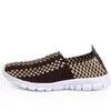 Casual Shoes Women Summer Fashion Breathable Female Slip On Handmade Woven Lady Flats Comfortable Loafers Plus Size