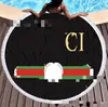 Wholesale round Beach Towel Microfiber Digital Printing rounds Mat Tide Brand Personalized Patterns Bath Towels with Tassel