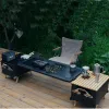 Möbler utomhus Igt Tabeller enhet Tillbehör Camping Utrustning IGT Blackened Mobile Kitchen Rostfritt stål Bord NYTT