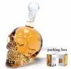 Creative Crystal Skull Head Bouteille Whisky Vodka Vin Carafe Bouteille Whisky Verre Bière Verre Spiritueux Tasse D'eau Gla bbyIQR ladysho9846845