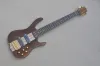 Guitar 6 Strings Electric Bass Guitar Walnut Body Neck Through, Gold Hardware, No Paint, fornisce servizi personalizzati