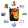 Sac à linge Dirk Basket Halloween Forest Night Pliage Vêtements Rangement Bodet Toy Organisateur imperméable Home