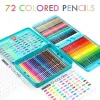 Matite 72 matite di colore olio professionale, matite per artisti set per libri da colorare artisti premium soft series per disegnare disegni