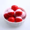Fotografie Kwoi Vita 20mm 12mm Valentijnsdag Fashional Chunky Acryl Solid Print Red Double Beads For Kids Jewelry