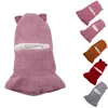 Berretti di cappelli caldi addensano un anticoso più velluto per bambini a maglia per bambini Protettore per cuffia per bambini per bambini