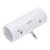 Микрофоны 1pc White 3,5 мм портативный динамик стерео мини -музыкальный MP3 -плеер громкоговоритель для мобильного фонетаблета