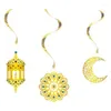 Décoration de fête 18pcs Spiral Pendant Paper Eid Home Happy Ramadan Mubarak Decor