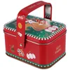 Storage Bottles Candy Holder Christmas Cookie Tin Box Tins With Lids Tinplate Sugar Case Containers Sweet Supplies