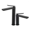 Rubinetti del lavandino del bagno Becola Black Basin Faucet a leva singola e miscelatore di acqua in ottone freddo Tocca alte/corta