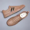 Chaussures décontractées hommes en cuir 2024 pour le printemps automne lacet lacet up cool mots de loi