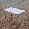 Mobilier Rouleau de camping pliant bureau de bureau en aluminium en aluminium table de pique-nique réglable pour les accessoires de randonnée en extérieur en extérieur