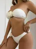 Offerte Nuove stilista di moda all'ingrosso da bagno femminile da donna sexy bikinis da bagno da bagno da bagno da bagno da bagno da bagno nuoto new puro fiore bandeau bikini set di perizoma nuoto