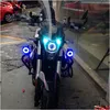 Scooter Parts Accessories Extern Spotlight Electric LED LIGHT MOTORCYCLE BLESHEADLIGHT Angel Eye U7 Laser Super Bright1490674 Drop Otzfy