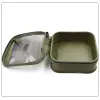 Caixas Caixa de pesca de pesca Caixa de armazenamento resistente a água 16*16*6cm Antidust Green EVA Dark Storage Durable Hot Sale