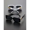 2pcs Classic Square Frame Blanc White pour hommes