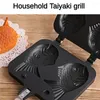 Pişirme Kalıpları Temizlemesi Kolay Taiyaki Kızartma Tavası Kolayca Deforme Değil Evde Deforim Olmayan Waffle Kek Maker Madenler Salınma