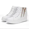 Scarpe Comemore 2022 Spring New Inner Accendiari per le scarpe piattaforma da donna Scarpe casual Sneakers White High Top Stivali