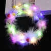 Décoration de fête Couronne de fleurs LED Couronne de haute qualité Couronne lumineuse Bandeau en dentelle Anniversaire Mariage Noël