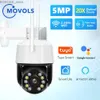 Inne kamery CCTV MOVOLS 20X ZOOM Wireless PTZ 5MP TUYA WiFi Dwukierunkowy audio IP Kamera AI Auto śledzenie na zewnątrz wodoodporne 100m IR Security Camera Y240403