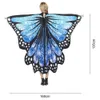 Fairy Butterflies Wing Starry Sky Print Capes Women Lace Up Cosplay Halloween Casos de trajes de festas Party Butterflies Shawl Ponchos