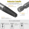 5 -stcs schroef extractor center boorbits gids set gebroken beschadigde boutverwijdering hexschank en sleutel voor gebroken handgereedschap