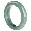 Cluster Rings 6.5mm Wide Natural Green Jadeite Charm Lucky Ring For Woman Man's Gift With Certificate Luxury Jade Lover's Vintage Jewelry