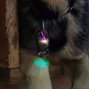 Collari per cani 4 pc in alluminio portatile cucciolo gatto a led lampeggiante flashing lampada e tag collare di sicurezza (rosa viola blu rosso)