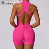 V Back Scrunch Sports kombinezon Kobiet Gym Rompers Rompers Joga Joga Onepiece Suit Bodysuits 80322