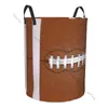 Bolsas de lavanderia Organizador de banheiro American Football Impressão dobrável cesto de cesta de lavanders para roupas de armazenamento doméstico