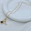 Vrouwenontwerper hanger ketting email klein blok retro luxe niche holle geometrische ketting