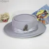 Geniş Memlu Şapkalar Kova Sıcak Satış Domuz Pastası Şapkası Fedora Düz Üst Bow Hat İngiliz Klasik Erkek ve Kadın Jazz Sombrero Hombre YQ240403