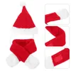 Dog Apparel Pet Christmas Hat Holiday Party Xmas Scarf And Santa Claus Costume For Portable