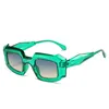 Óculos de sol Ouillan 2024 Feminino Feminino Vintage Designer Irregular Sol Glasses Men Personalidade Eyewear Eyewear Black Green Shades