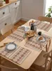 Table Mats Abstract Line Color Block Brown Pattern Dining Placemat Tableware Kitchen Dish Mat Pad 4/6pcs Home Decoration