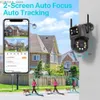 Autres appareils photo CCTV 4K 8MP HighDefinition WiFi PTZ Outdoor Camera 4MP Double Lens Double écran AI Suivi automatique Caméra IP CCTV Audio et surveillance vidéo P2P ISEE Y24