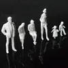 10/50pcs 1: 50/75/100/150/200 Scala People Figure White ABS Plastic Model Building Passenger