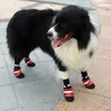 Abbigliamento per cani stivali a protezione leggera Stivali morbidi Non slip SOLE IN MAGLIO IN GRANDE SCARPE BRIEGNI PER IL COMFOTTO E CALDO IN 4 DELLA TAGLIE