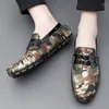 Casual skor kamouflage för män plus storlek 35-48 pojke mockasins loafers mode ungdomsförare