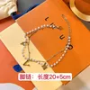 Tornozinhos de pérolas de estilo de luxo Novas cadeias de letra de letra de alta qualidade Acessórios para joias femininos para casais para casais Projeto Presente