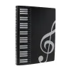フォルダー40ページA4サイズの音楽スコアシートドキュメントファイルフォルダーピアノプレーヤーコンサートのためのストレージオーガナイザー