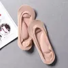 Kadın Çorap 1 Çift Kemeri Desteği 3D Ayak Masajı Sağlık Bakımı Buz İpek Jel Padleri Görünmez Toyunlar Yaz