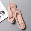 Chaussettes pour femmes, 1 paire, Support d'arc, Massage des pieds 3D, soins de santé, soie glacée avec coussinets de Gel, semelles intérieures invisibles, été