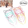 24pcs Cat Ears Headband Hair Hoop For Kids Baby Birthday Party Head Band Hairbands Hair Accessories 240329