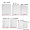 Matte transparante A4/B5/A5/A6/A7 Losse blad, Loose Leaf Case Ring Binder Notebook Shell File Folder Office School Serpressions