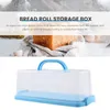 Backwerkzeuge tragbare Brotbox mit Laib -Kuchenbehälter Kunststoff Rechteckig für Lebensmittel Lagerstader Träger 13inch durchscheinende Kuppel für